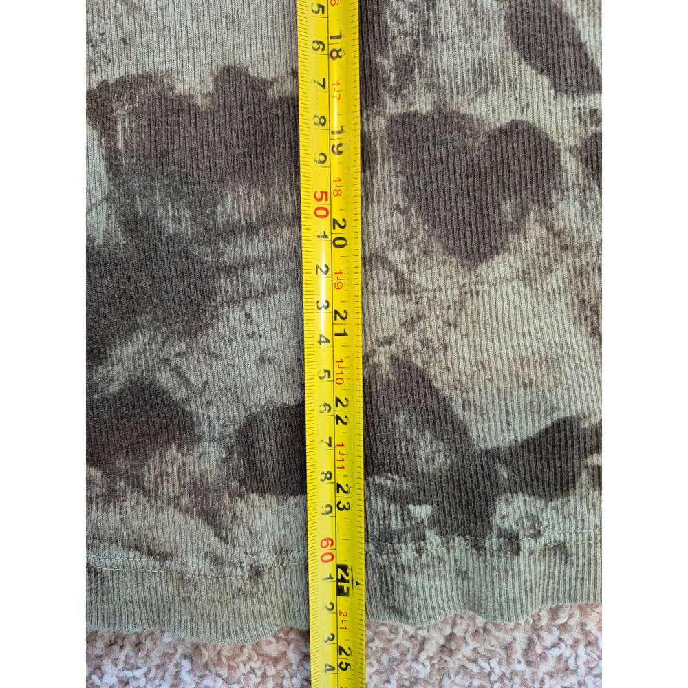 Sledge USA V-Neck Long Sleeve Ribbed Thermal Acid Wash Graphic Top Size Medium - Picture 5 of 6